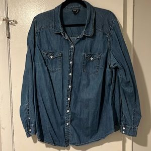 Torrid Size 2x Denim Chambray Shirt. Worn only a few times.